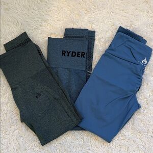Ryderwear Kids Leggings - Blue and Dark Gray